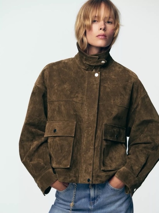 Zara Jackets & Blazers - Zara NWT 100% leather bomber jacket 8073/253